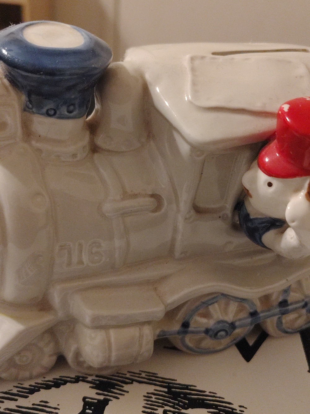 Vintage 1970s Counterpoint San Francisco Ceramic Train Piggy Bank Japan